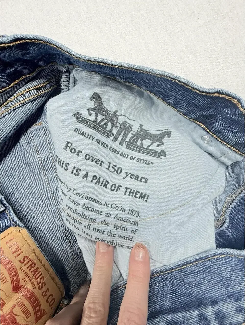Levi 505 Jeans Mens 38X34 (36x31.5) Blue Medium Cotton Western Straight Leg EUC‎